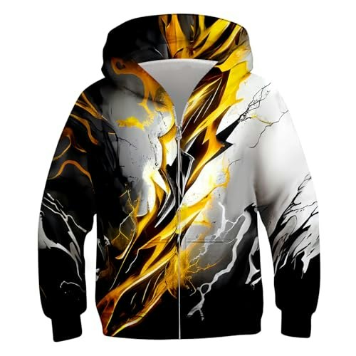 Boys' 3D Lightning Zip-Up Hoodie: $24.64 Boys' 3D Lightning Zip-Up Hoodie: $24.64