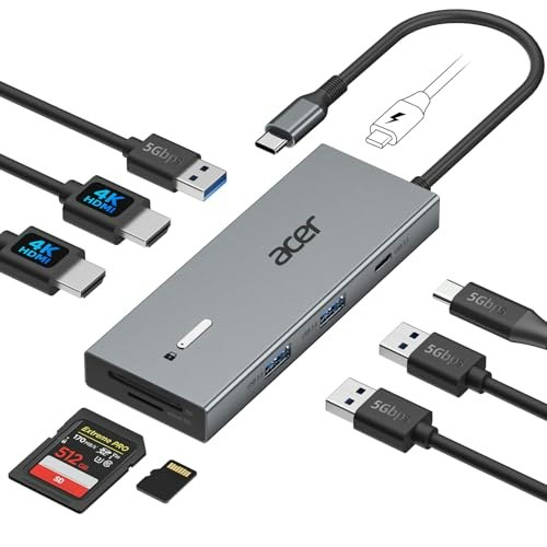 Acer 9-in-1 USB-C Dual Monitor Docking Station: $34.97 Acer 9-in-1 USB-C Dual Monitor Docking Station: $34.97