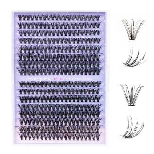 Ocean Pearl 320-Piece DIY Eyelash Clusters: $7.64