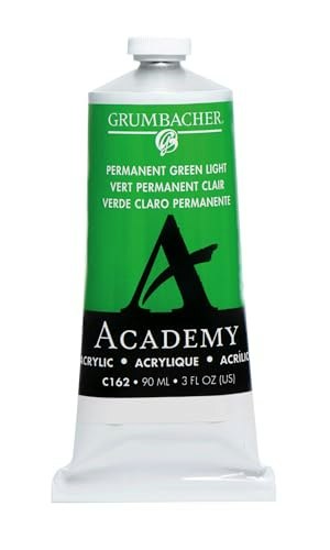Grumbacher Academy 90ml Permanent Green Light Acrylic Paint: $7.52 Grumbacher Academy 90ml Permanent Green Light Acrylic Paint: $7.52