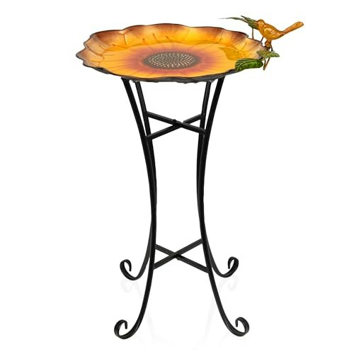 Alpine Corporation 29-Inch Sunflower Metal Birdbath: $76.36 Alpine Corporation 29-Inch Sunflower Metal Birdbath: $76.36