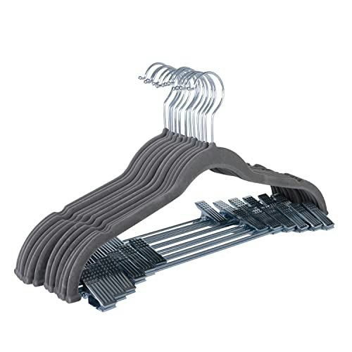 Laura Ashley Velvet Hangers with Clips 12-Pack: $15.69