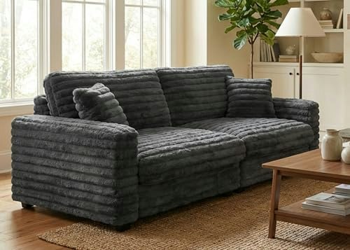Leathaire 78.7-inch Corduroy Loveseat Sofa: $299.97