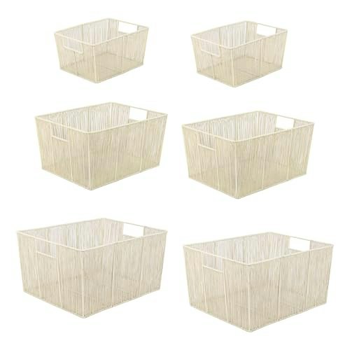 Happimess Sutton Nesting Steel Storage Baskets 6-Piece Set: $86.98 Happimess Sutton Nesting Steel Storage Baskets 6-Piece Set: $86.98