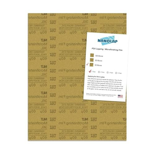 Nanolap 60-Micron 300-Grit PSA Microfinishing Film 8.5" x 11" Sheet: $6.27