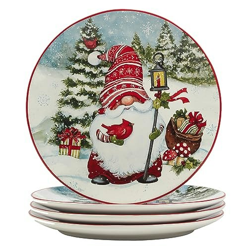 Certified International Christmas Gnomes 11-Inch Dinner Plates 4-Pack: $24.52 Certified International Christmas Gnomes 11-Inch Dinner Plates 4-Pack: $24.52