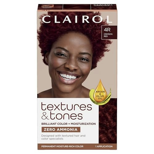 Clairol Textures & Tones Permanent Hair Dye 4R Crimson Red: $4.48 Clairol Textures & Tones Permanent Hair Dye 4R Crimson Red: $4.48