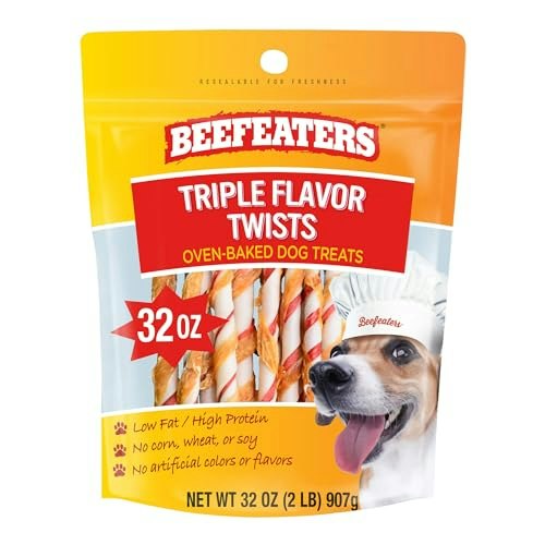 Beefeaters Triple Flavor Twist Dog Treats 32-oz.: $14.61 Beefeaters Triple Flavor Twist Dog Treats 32-oz.: $14.61