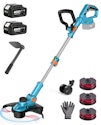 Seesii 13" String Trimmer Electric Weed Wacker w/ 2 Batteries for $90 + free shipping