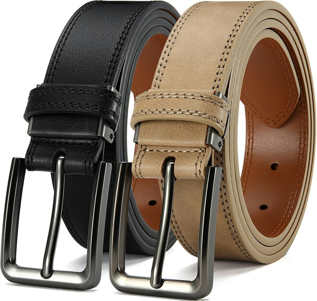 Men's Leather Dress Belt 2-Pack: $9.95