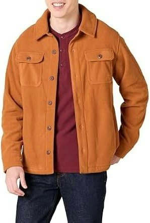 Amazon Essentials Men's Polar Fleece Shirt Jacket: $13 Amazon Essentials Men's Polar Fleece Shirt Jacket: $13