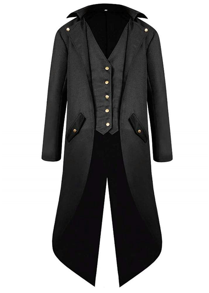 Inmeilifus Men's Steampunk Tailcoat Frock Coat: $21