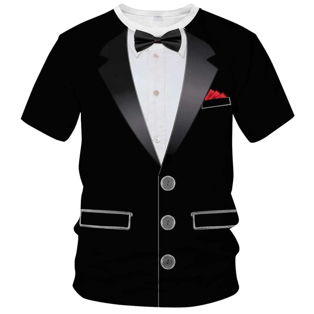 Men's Tuxedo Graphic T-Shirt: $12