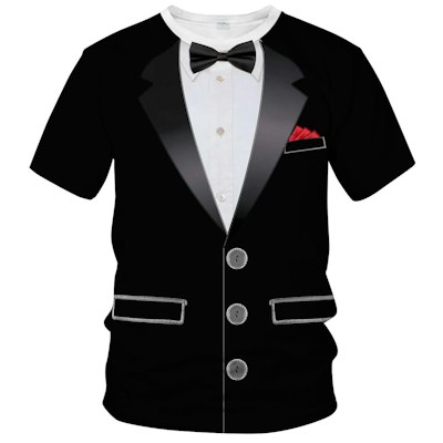 Men's Tuxedo Graphic T-Shirt for $12 + free shipping w/ Prime