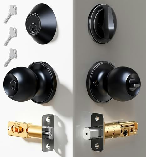 Veise Keyed Alike Door Knob and Deadbolt Set: $15.76 Veise Keyed Alike Door Knob and Deadbolt Set: $15.76