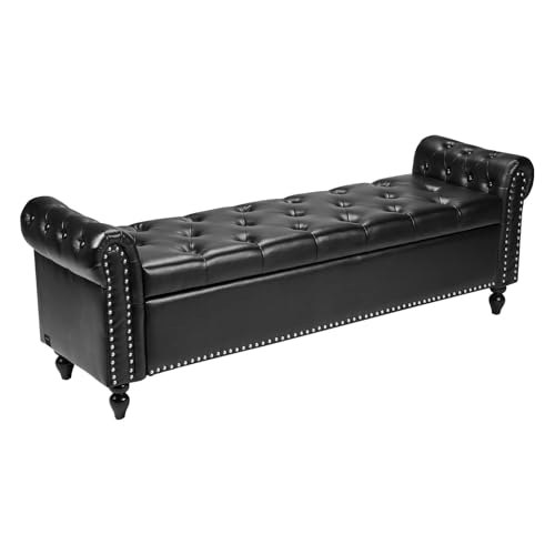 Vevor Button-Tufted Storage Ottoman Bench: $141.99 Vevor Button-Tufted Storage Ottoman Bench: $141.99