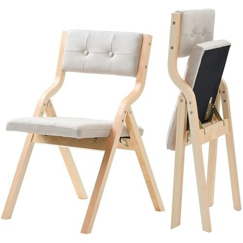 Vevor Wooden Folding Chairs with Cushion 2-Pack: $98.90 Vevor Wooden Folding Chairs with Cushion 2-Pack: $98.90