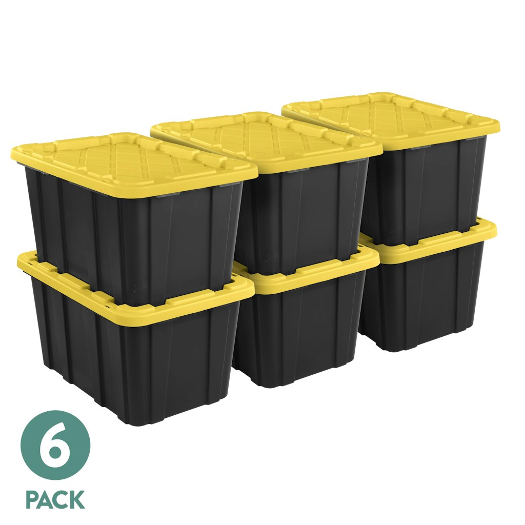 Sterilite 27-Gallon Storage Bins w/ Snap-On Lids 6-Pack: $48 Sterilite 27-Gallon Storage Bins w/ Snap-On Lids 6-Pack: $48