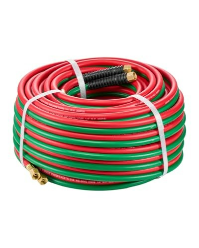 Vevor 1/4-inch x 100-foot Oxygen Acetylene Welding Torch Twin Hose: $62.91