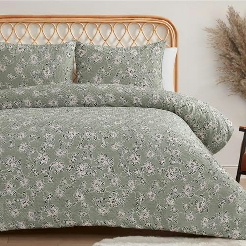 Jessica Simpson Botanical Embossed Sage Green Duvet Cover 2-Piece Set: $35.73
