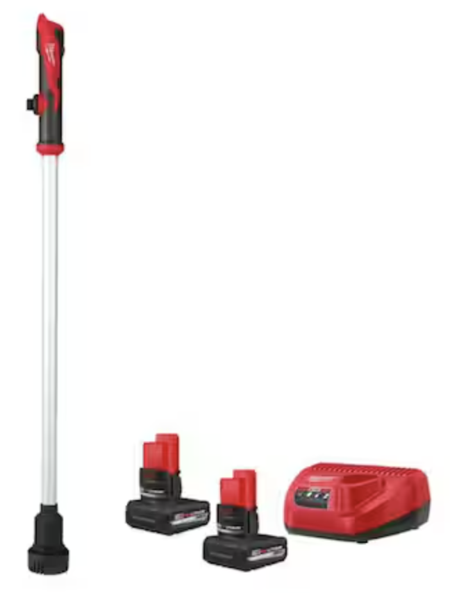 Milwaukee M12 Cordless Submersible Stick Water Transfer Pump w/ 2 Batteries & Charger: $199