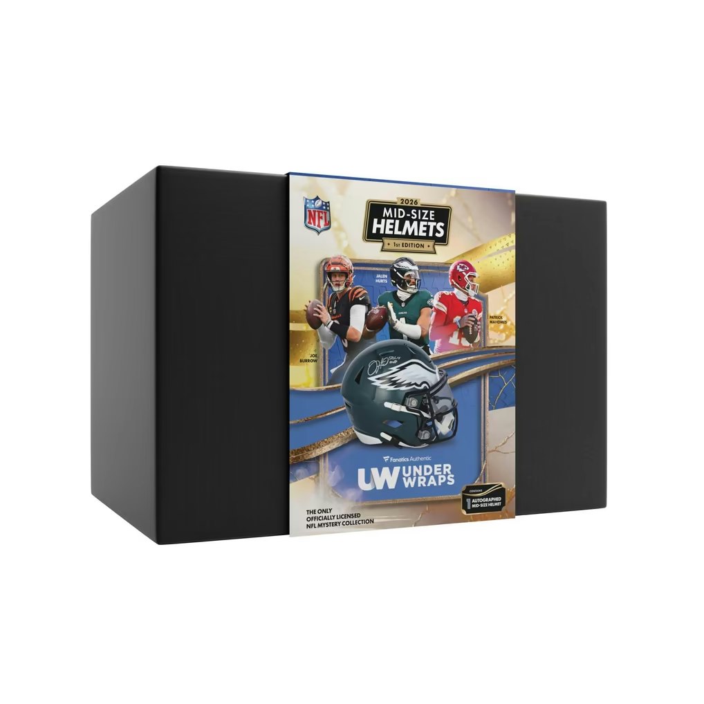 2026 Under Wraps Autographed NFL Mid-Size Helmet Single Mystery Box: $400 App-only 2026 Under Wraps Autographed NFL Mid-Size Helmet Single Mystery Box: $400 App-only
