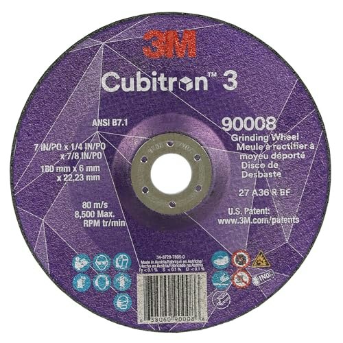 3M Cubitron 3 7" x 1/4" x 7/8" Depressed Center Grinding Wheel: $155.17 3M Cubitron 3 7" x 1/4" x 7/8" Depressed Center Grinding Wheel: $155.17