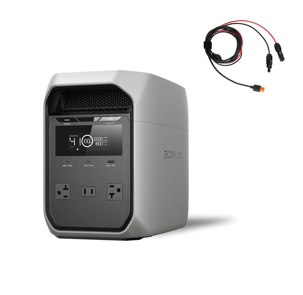 Ecoflow Delta 3 Classic Portable Power Station w/ Solar Charge Cable: $499