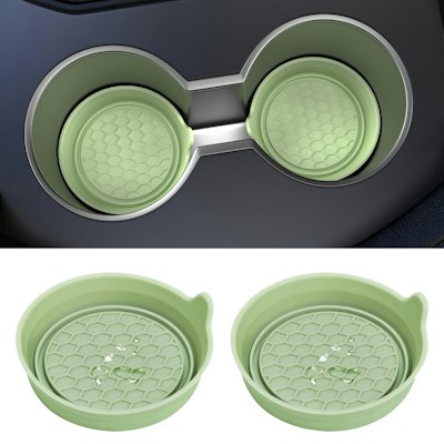 Silicone Spill-Proof Coasters for Car Cup Holders 2-Pack for $5 + free shipping w/ Prime