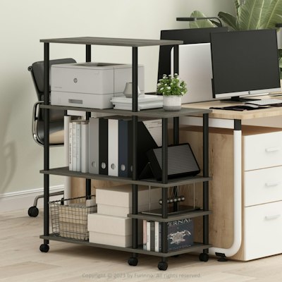 Furinno Turn-N-Tube 4-Tier Multipurpose Printer Stand for $23 + free shipping w/ Prime