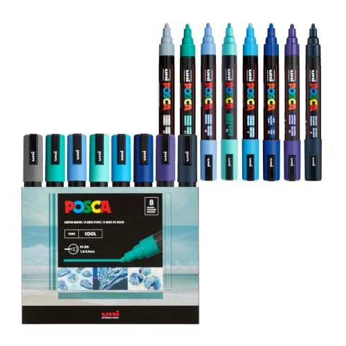 Posca PC-5M Medium Tip Water-Based Acrylic Paint Markers 8-Pack: $12.06