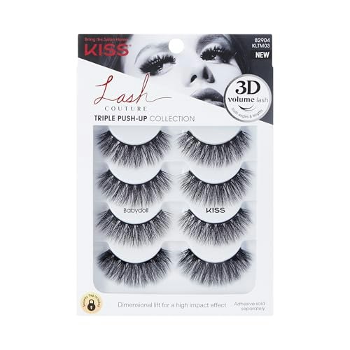 Kiss Babydoll Triple Push-Up False Eyelashes 4-Pack: $7.49 Kiss Babydoll Triple Push-Up False Eyelashes 4-Pack: $7.49