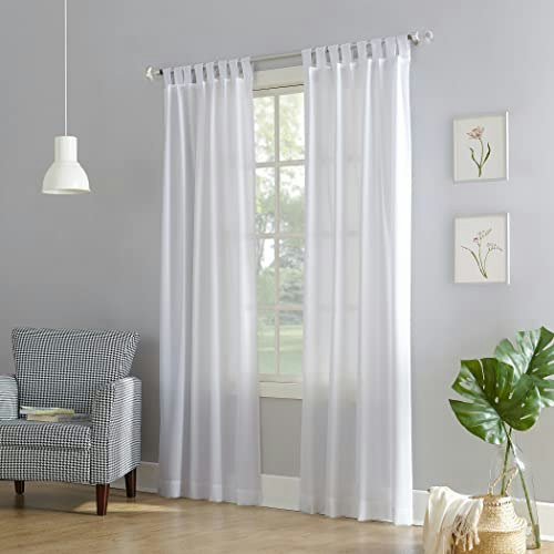 No. 918 Trevor Heathered Texture Semi-Sheer Tab Top Curtain Panel Pair 40" x 84": $23.76 No. 918 Trevor Heathered Texture Semi-Sheer Tab Top Curtain Panel Pair 40" x 84": $23.76