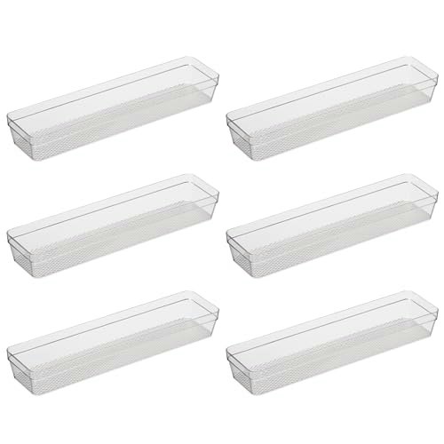 Oggi Clear Drawer Organizer 3" x 12.5" 6-Pack: $32.53 Oggi Clear Drawer Organizer 3" x 12.5" 6-Pack: $32.53