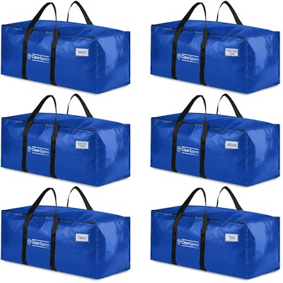 ClearSpace Heavy Duty Moving Bag 6-Pack for $15 + free shipping w/ Prime