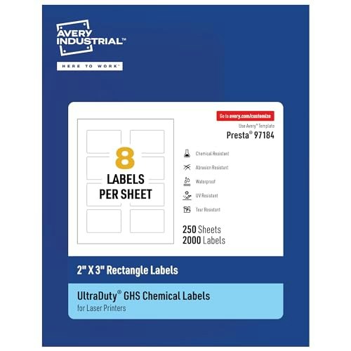 Avery 2" x 3" UltraDuty GHS Laser Labels 2,000-Count: $264.76 Avery 2" x 3" UltraDuty GHS Laser Labels 2,000-Count: $264.76