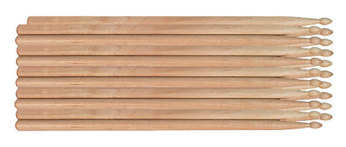 Musician's Gear Hickory Drum Sticks 10-Pack for $15 + free shipping