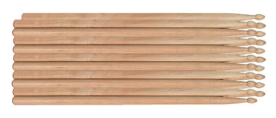 Musician's Gear Hickory Drum Sticks 10-Pack: $15