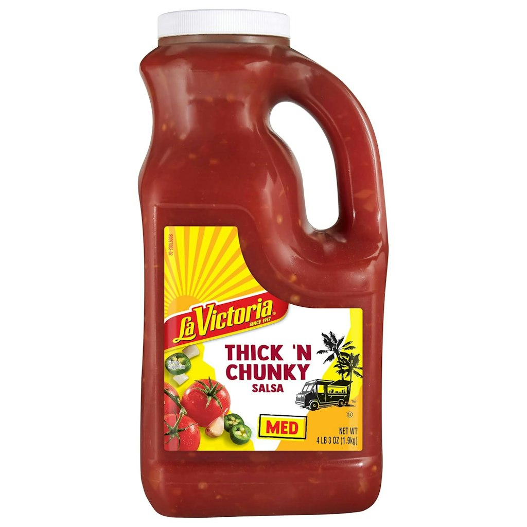 La Victoria Thick 'N Chunky 67-oz. Medium Salsa: $5.39 via Sub & Save