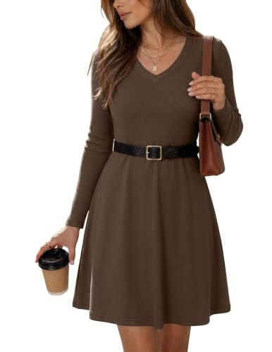 Zeagoo Women's Ribbed Knit Sweater Dress: $26.59 Zeagoo Women's Ribbed Knit Sweater Dress: $26.59