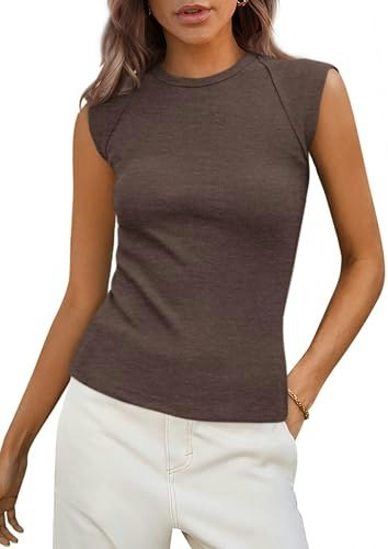 Prettygarden Women's Ribbed Cap Sleeve Tank Top: $12.05 Prettygarden Women's Ribbed Cap Sleeve Tank Top: $12.05