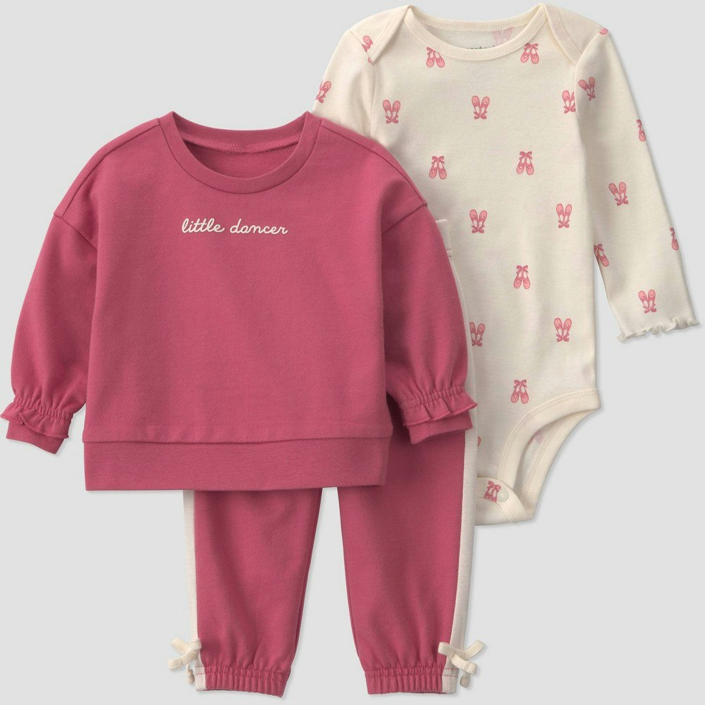 Carter's Just One You Baby Girls' 3-Piece Little Dancer Sweatshirt Bodysuit and Jogger Set: $17 Carter's Just One You Baby Girls' 3-Piece Little Dancer Sweatshirt Bodysuit and Jogger Set: $17