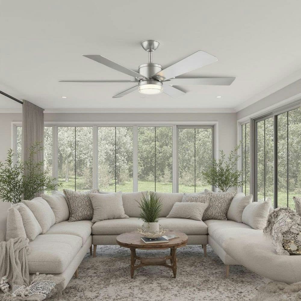 Collingstone 54-Inch LED Brushed Nickel Ceiling Fan: $159 Collingstone 54-Inch LED Brushed Nickel Ceiling Fan: $159