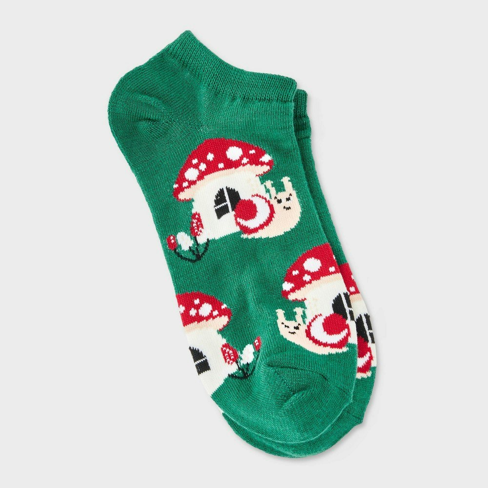 Women's Mushroom and Snail Low Cut Socks: $2