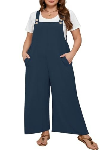 AusLook Plus Size Wide Leg Jumpsuit: $19.99