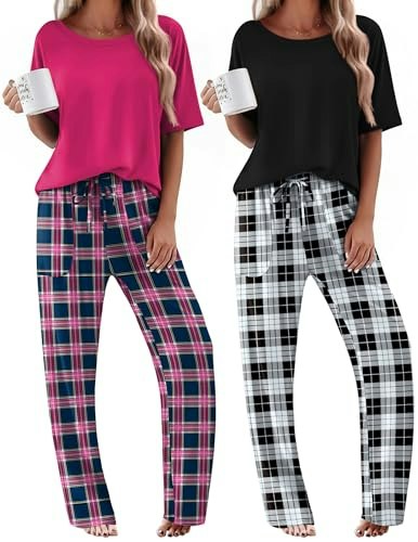 Ekouaer Women's Pajama Set 2-Pack: $30.59