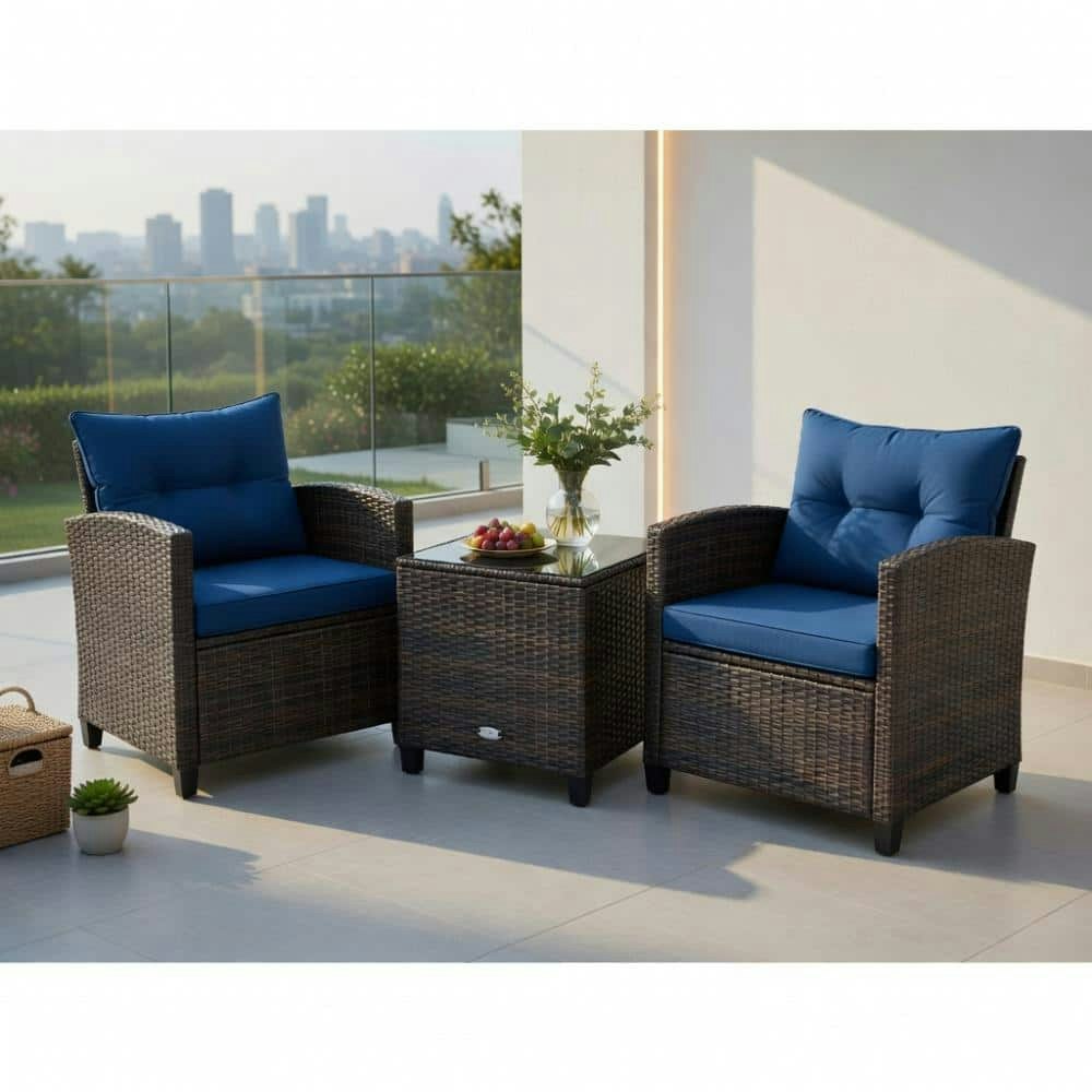 3-Piece PE Rattan Patio Set: $249 3-Piece PE Rattan Patio Set: $249