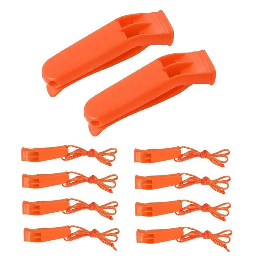2.75-Inch Orange Dual Tube Marine Safety Whistle 10-Pack: $29.59