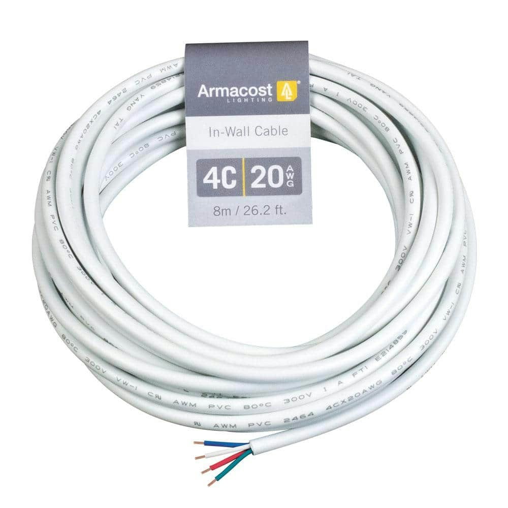 24-Foot 20 AWG 4-Conductor In-Wall Cable: $24.99 24-Foot 20 AWG 4-Conductor In-Wall Cable: $24.99