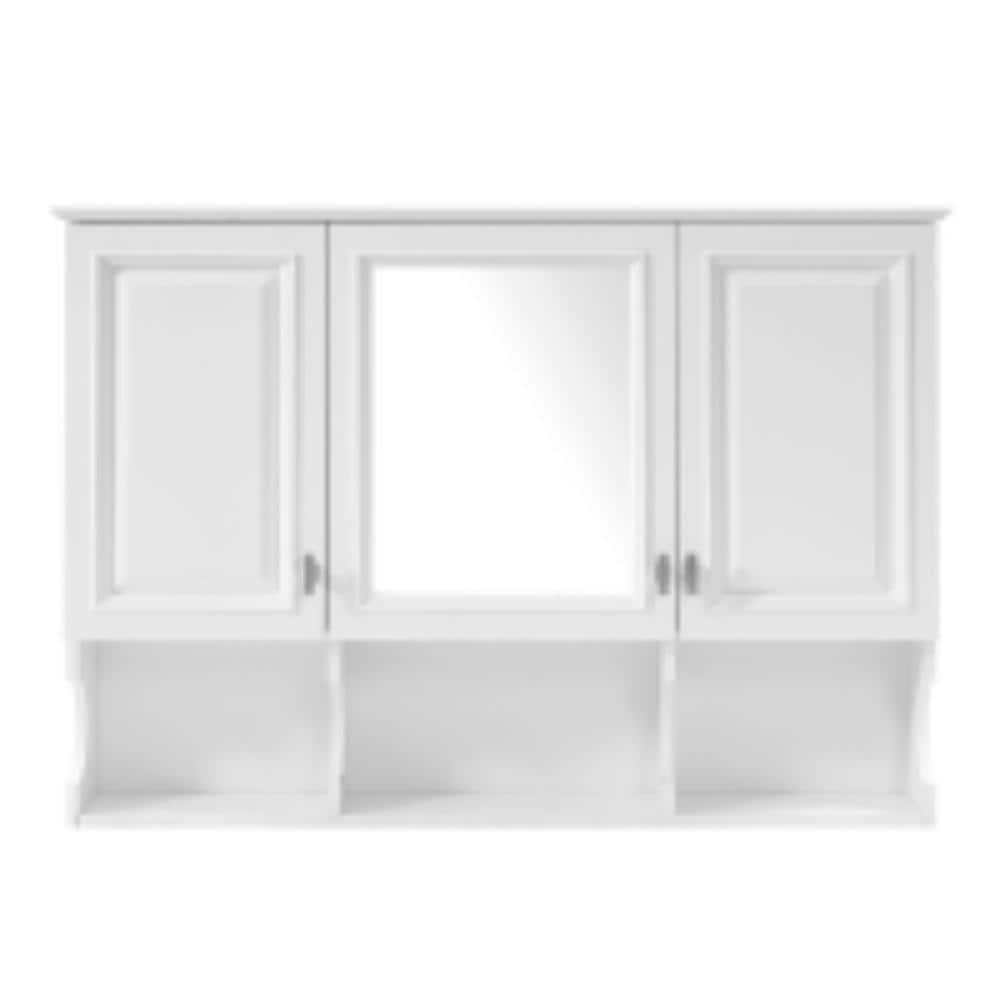 41-Inch Mirror Cabinet with Open Shelves: $327.88